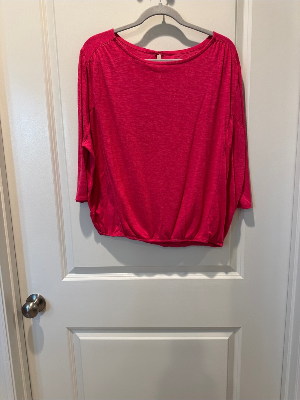 LOFT Hot Pink Boatneck Dolman Top